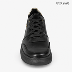 Zapatillas Urbanas de Cuero Mujer Regina negro liso