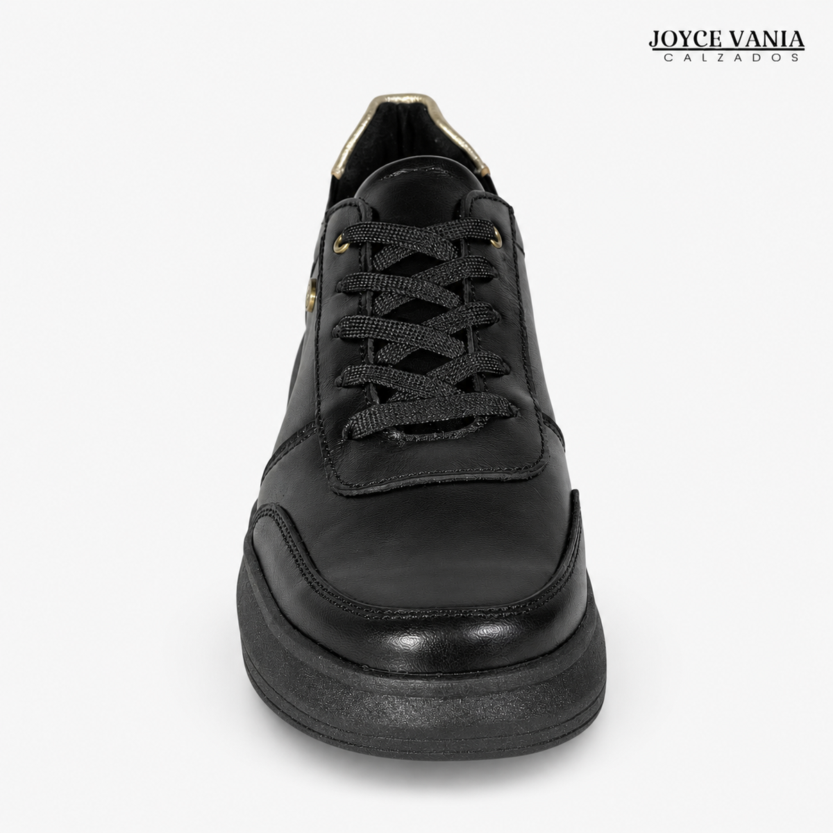 Zapatillas Urbanas de Cuero Mujer Regina negro liso