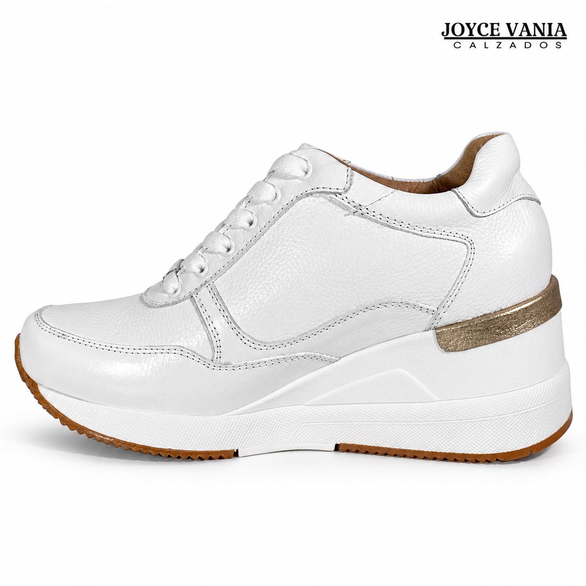 Zapatillas Urbanas Mujer de Cuero Conny Blanco