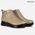 Botín de Cuero para Mujer Fabiana beige