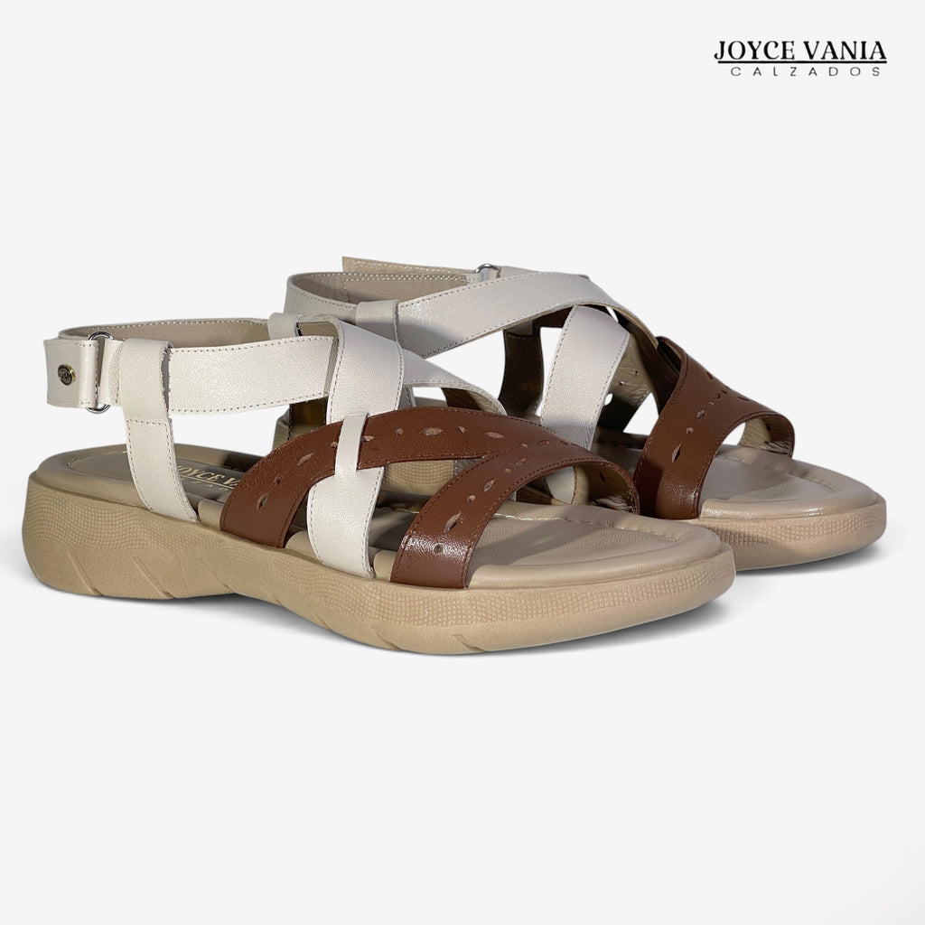 Sandalias de Cuero Mujer Solsticio marrón