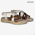 Sandalias de Cuero Mujer Solsticio marrón