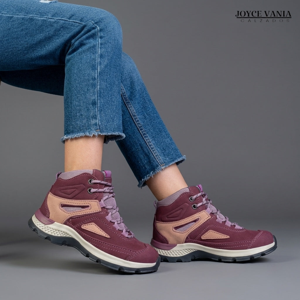 Zapatilla de Cuero para Niñas Ofelia uva