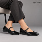 Zapatillas Urbanas de Cuero Mujer Sandra negro