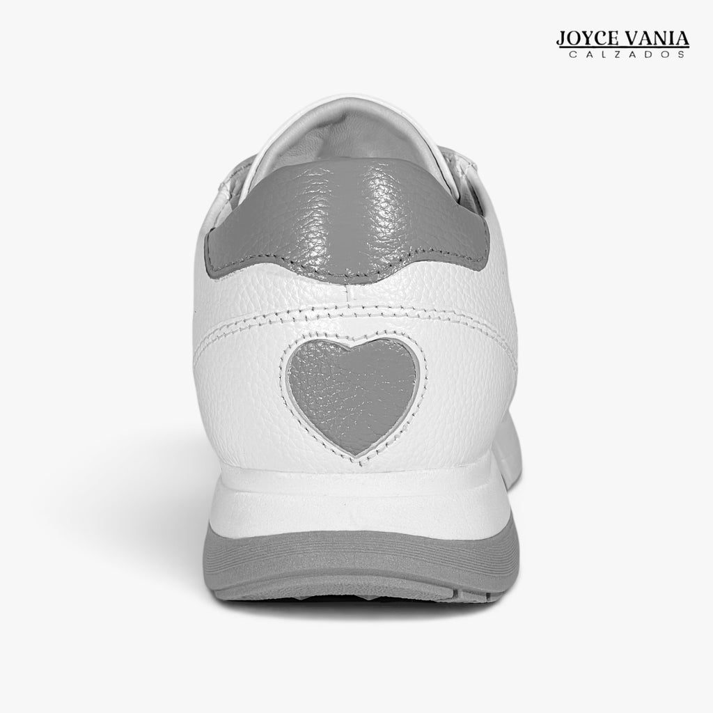 Zapatillas Urbanas de Cuero Mujer Aura blanco