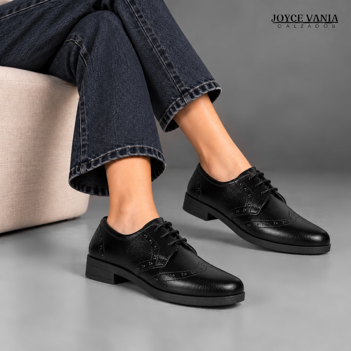 Zapatillas Urbanas de Cuero Mujer Jane negro