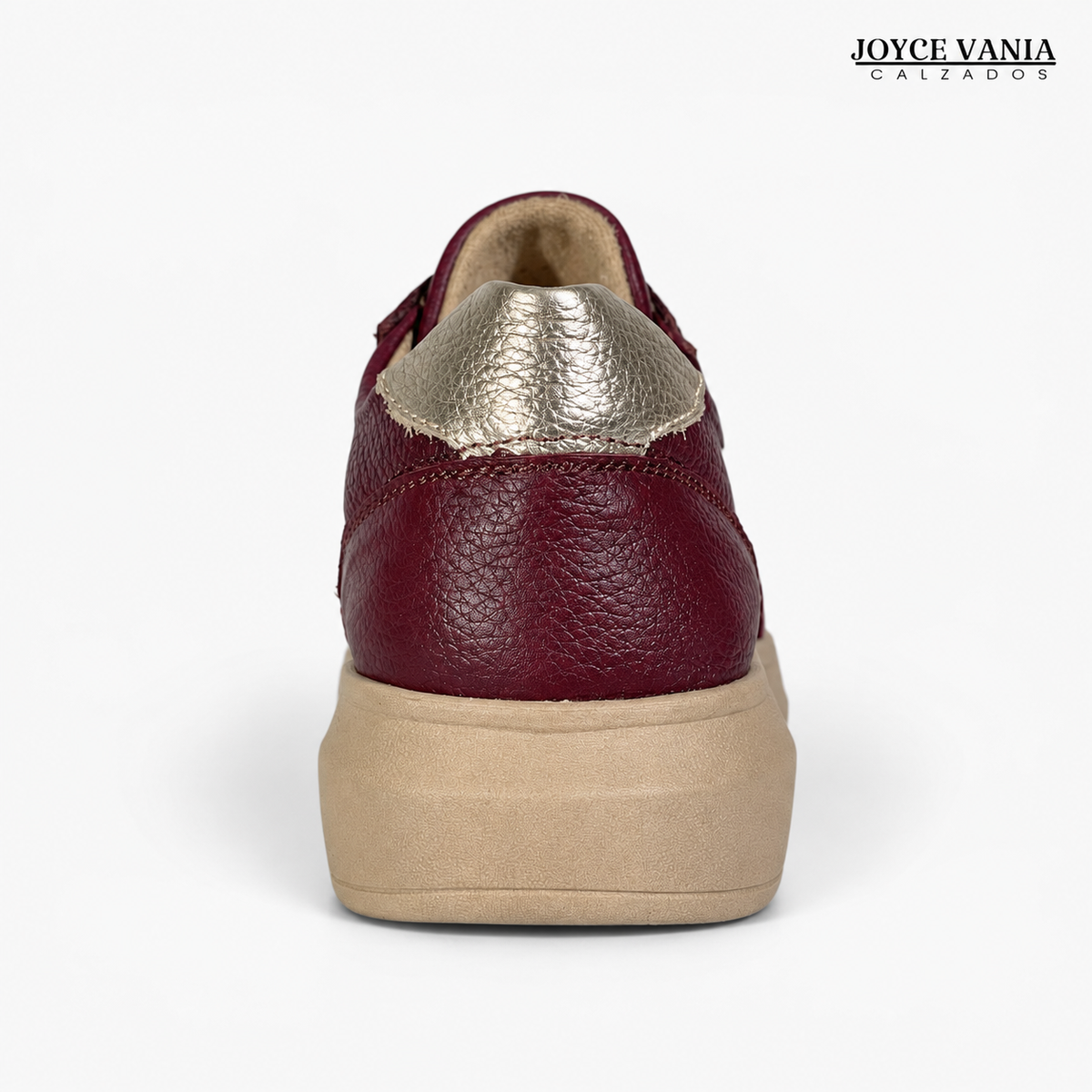 Zapatillas Urbanas de Cuero Mujer regina vino