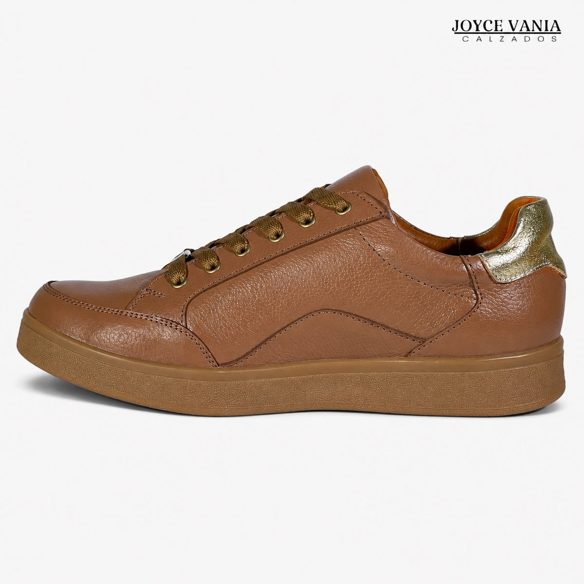 Zapatillas Urbanas de Cuero Mujer Lúmina miel