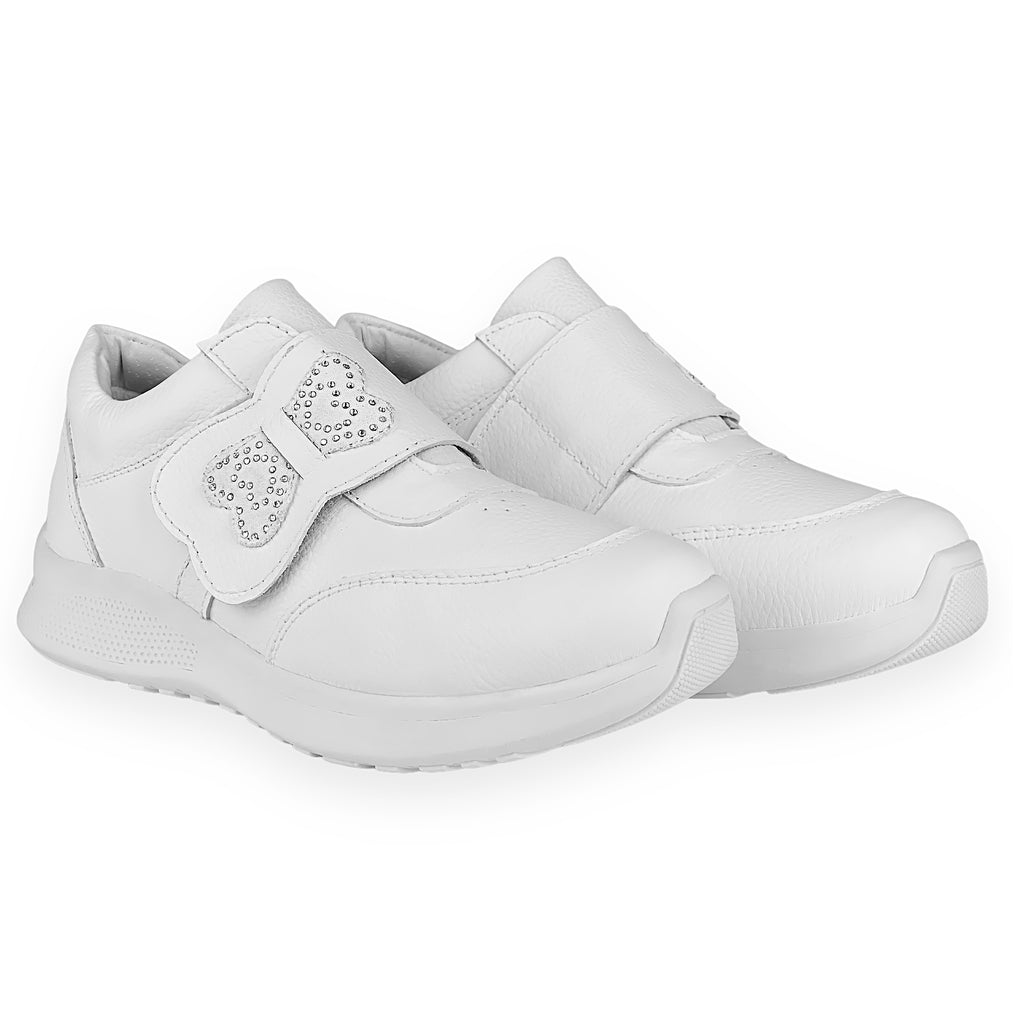 Zapatilla de Cuero para Niñas Illary Blanco