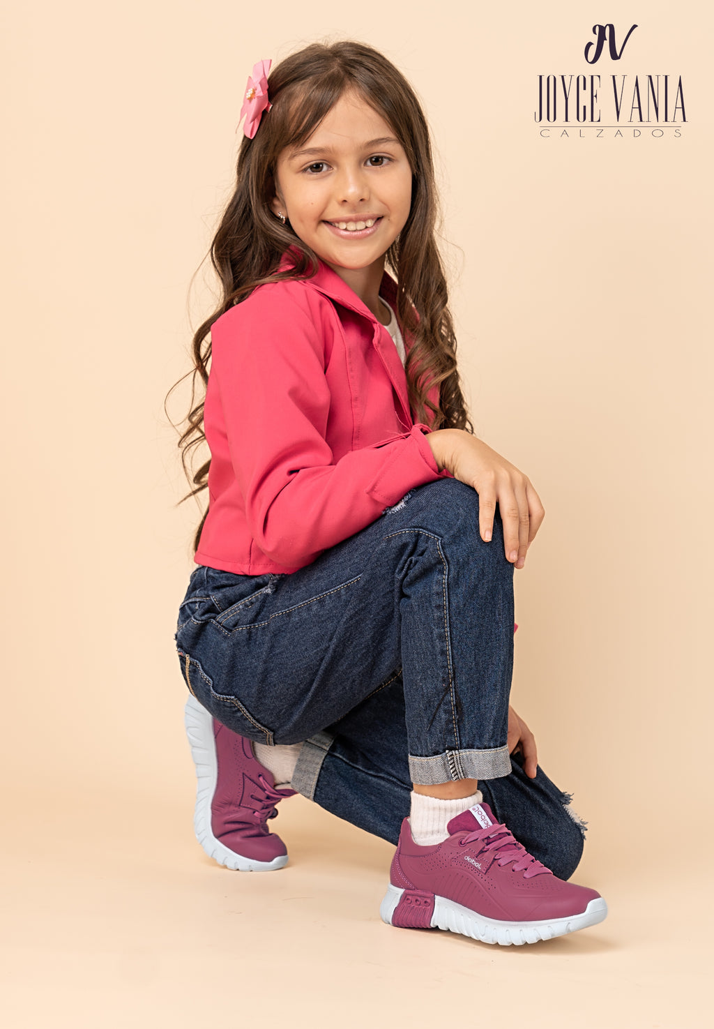 Zapatillas de Cuero Niñas Danitza Fucsia