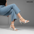 Sandalias de Cuero Mujer Florida Blanco