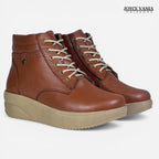 Botines Mujer de Cuero Francis Caramelo