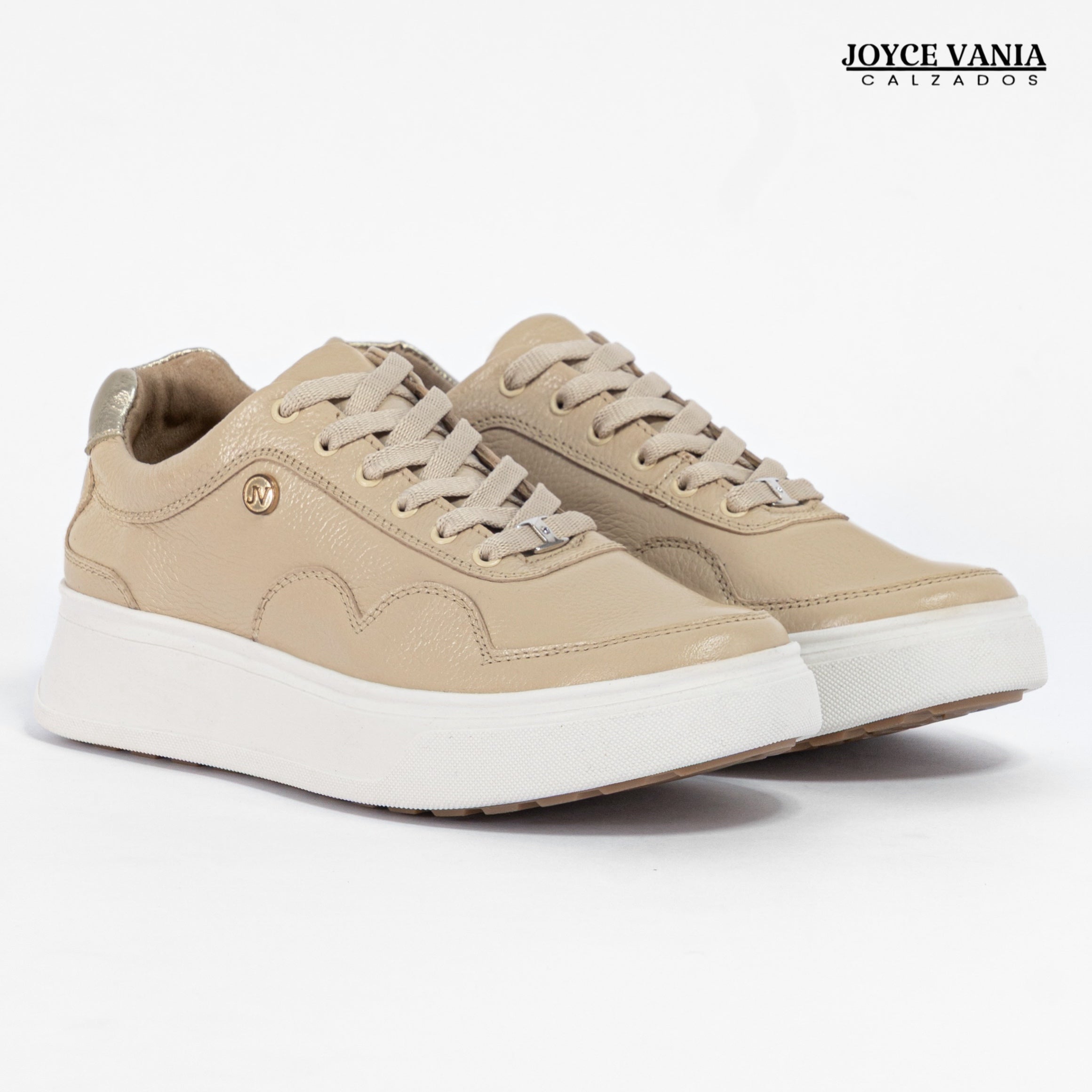 Zapatillas Urbanas Mujer de Cuero Gaela Nude