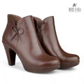 Botines Mujer de Cuero Genovia Marron