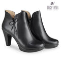 Botines Mujer de Cuero Genovia Negro