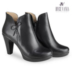 Botines Mujer de Cuero Genovia Negro