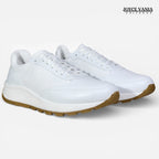 Zapatillas Urbanas Mujer de Cuero Gianina Blanco Dos