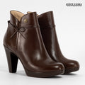 Botines Mujer de Cuero Ginebra Marron