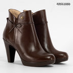 Botines Mujer de Cuero Ginebra Marron
