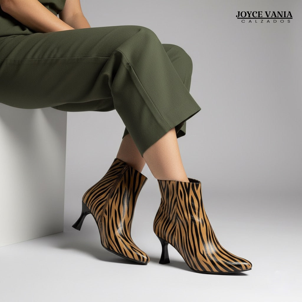 Botines de Cuero Mujer Giulia Miel