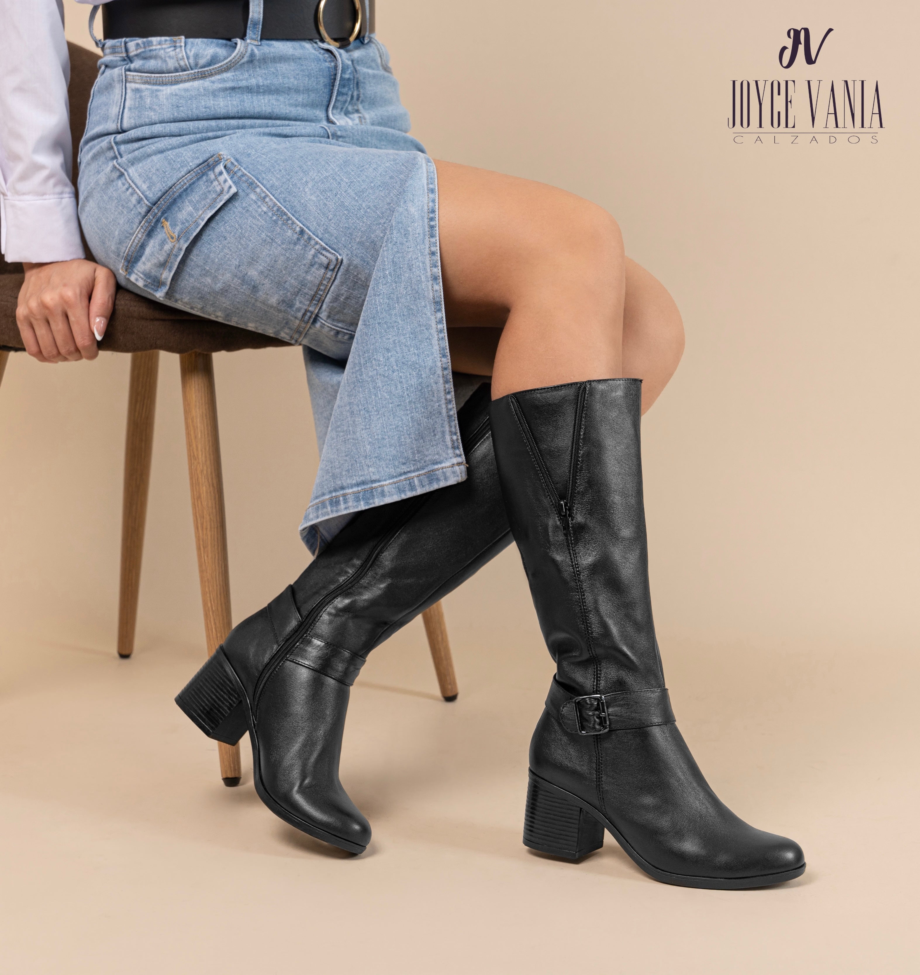 Botas Mujer de Cuero Helen Negro