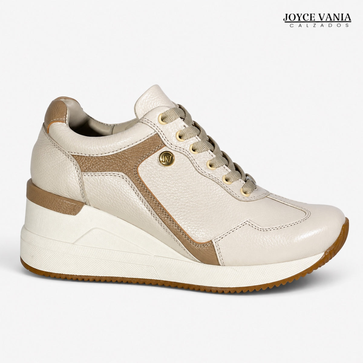 Zapatillas Urbanas de Cuero Mujer Siena beige