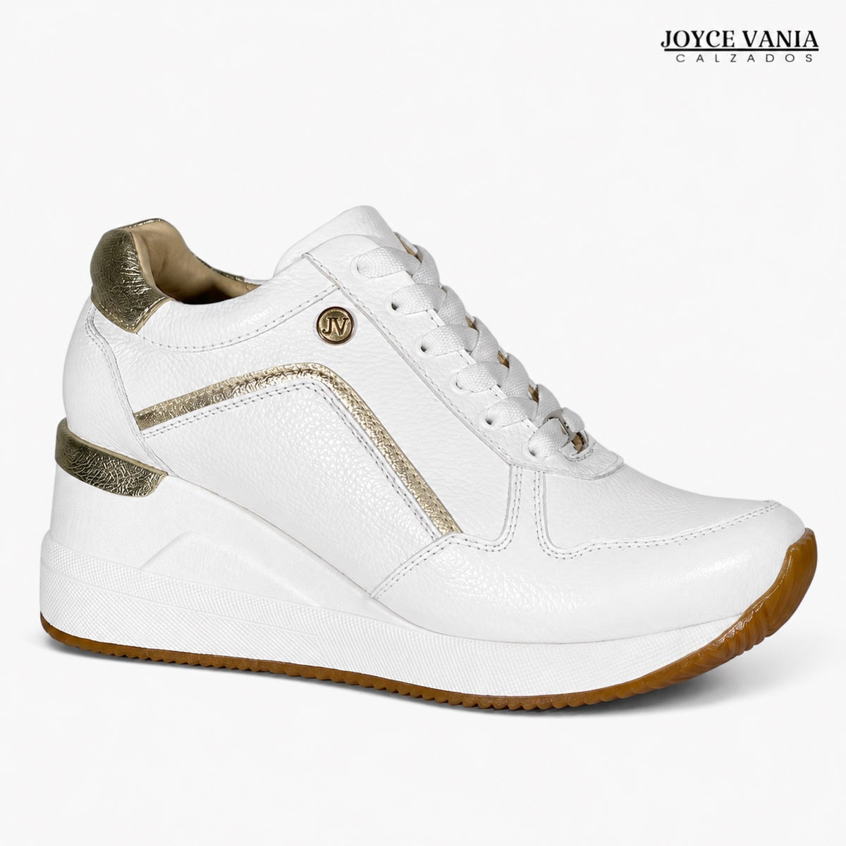 Zapatillas Urbanas de Cuero Mujer Alba blanco