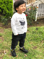 Zapatillas Urbanas de Cuero Niños Fabricio Negro / Amarillo