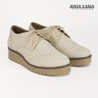 Mocasines de Cuero Mujer Ivanna Hueso