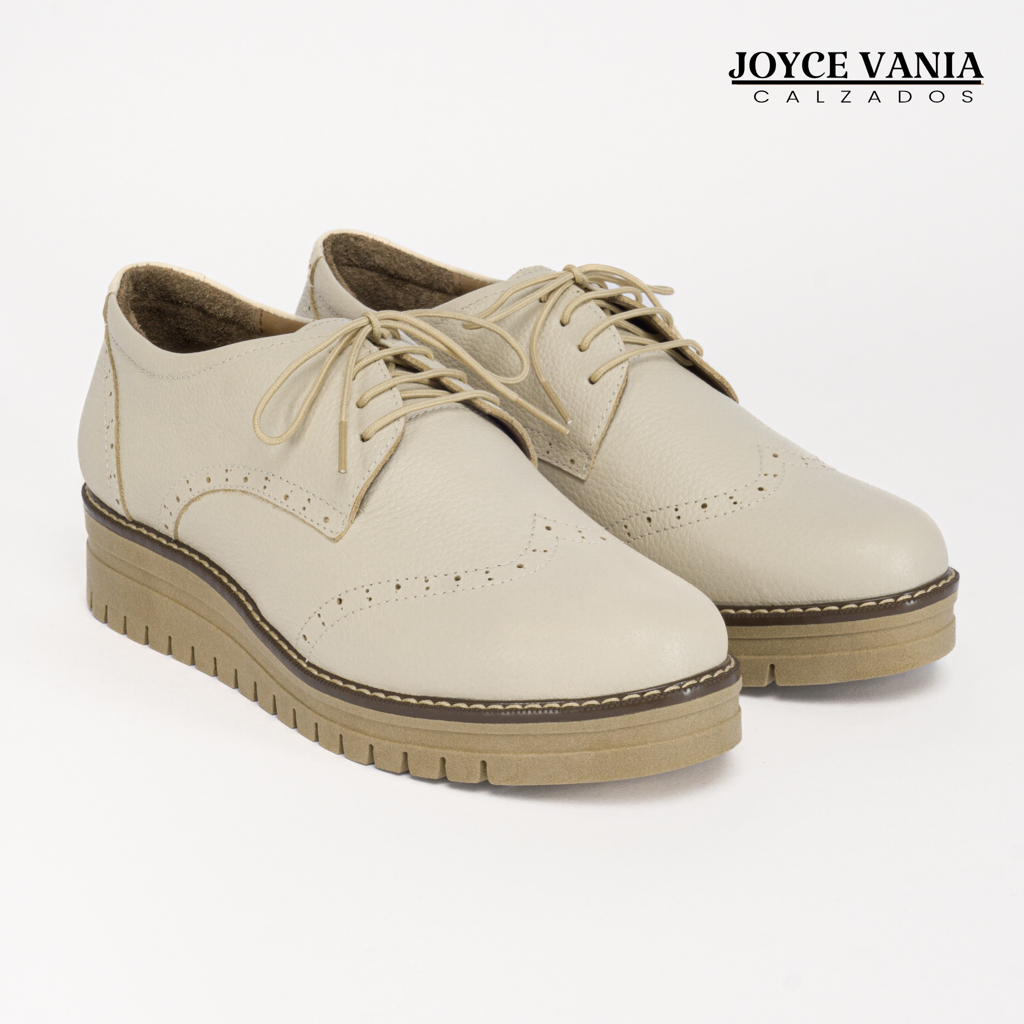 Mocasines de Cuero Mujer Ivanna Hueso