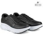 Zapatillas Urbanas Mujer de Cuero Ibeth Negro/ Blanco