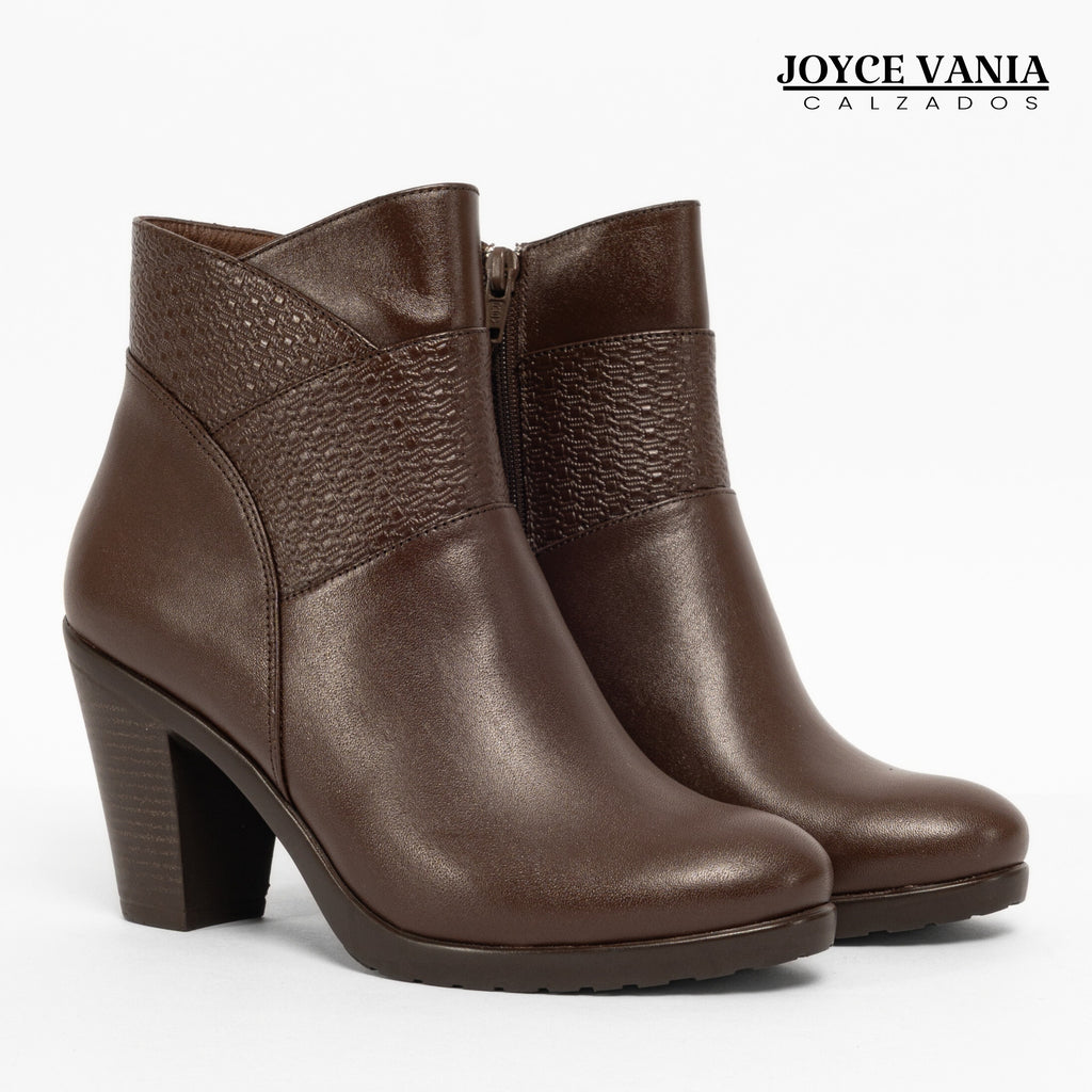 Botines Mujer de Cuero Isabella Marron