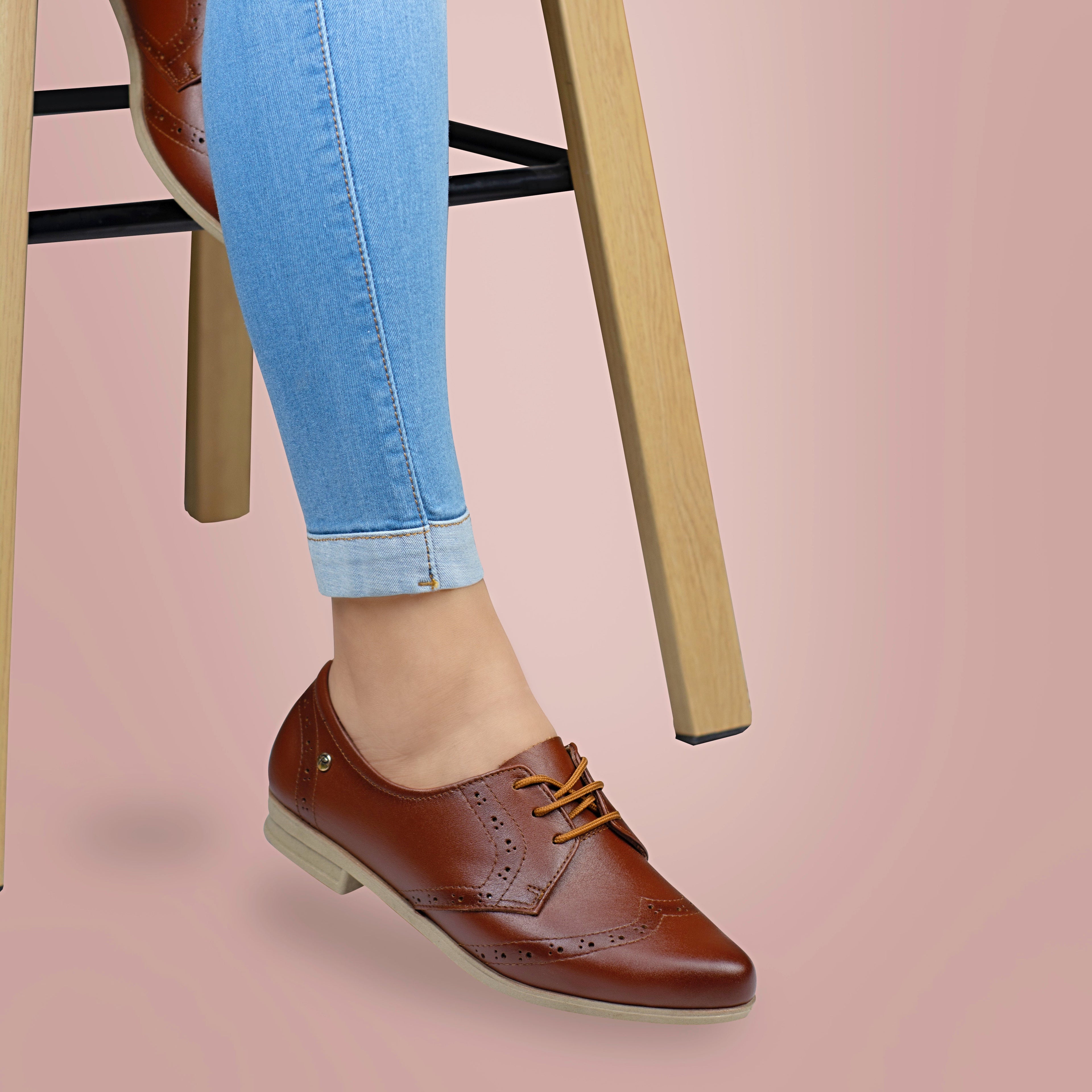 Mocasines de Cuero Mujer Jane Cobre