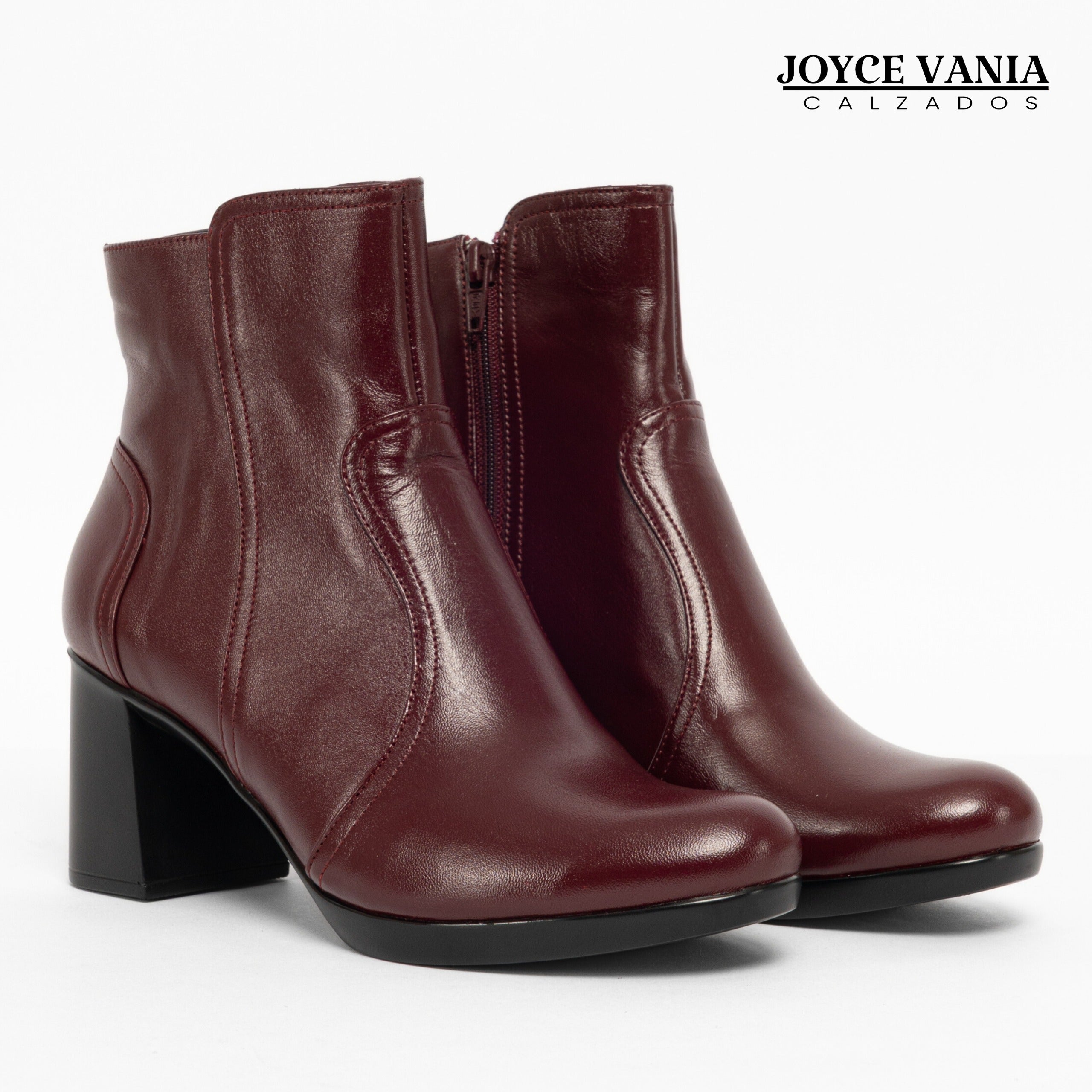 Botines Mujer de Cuero Julieta Vino