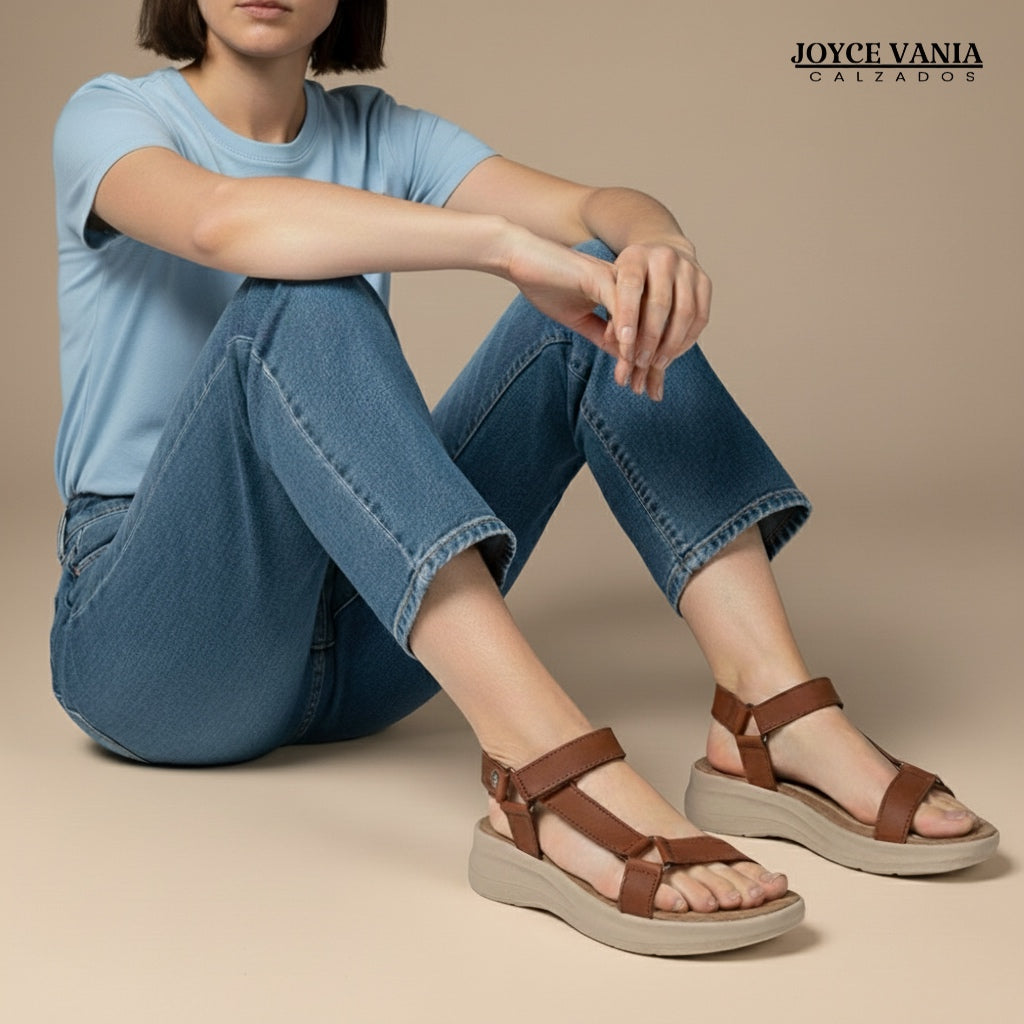 Sandalias de Cuero Mujer Karina Apache