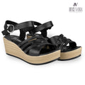 Sandalias de Cuero Mujer Keyla Negro