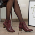 Botines de Cuero Mujer Larisa Ocre