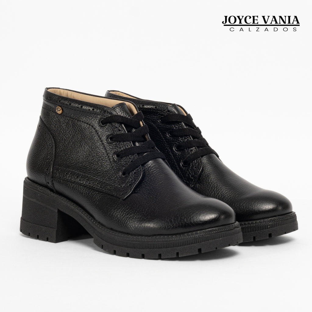 Botines Mujer de Cuero Letizia Negro