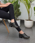 Mocasines de Cuero Mujer Lilia Negro