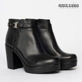 Botines Mujer de Cuero Lorena Negro