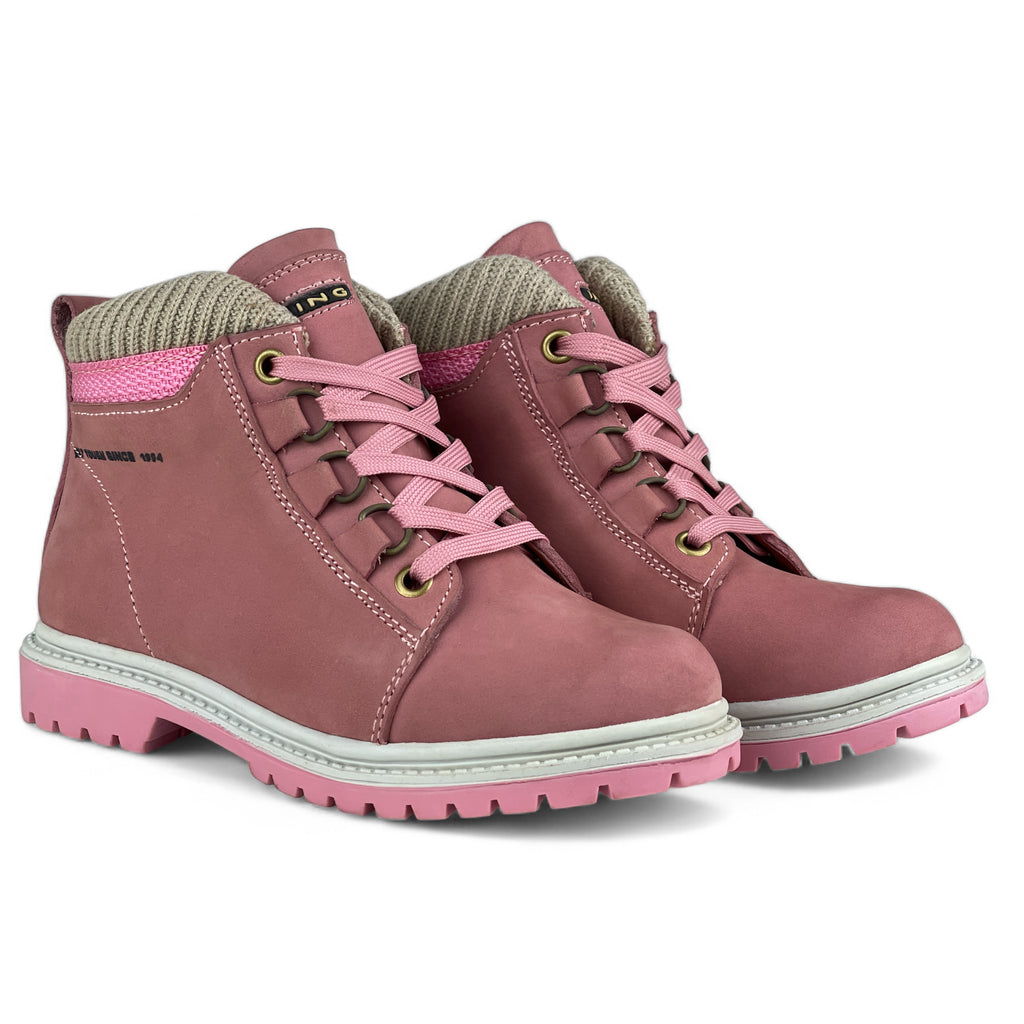 Botines de Cuero Niñas Lourdes Rosado