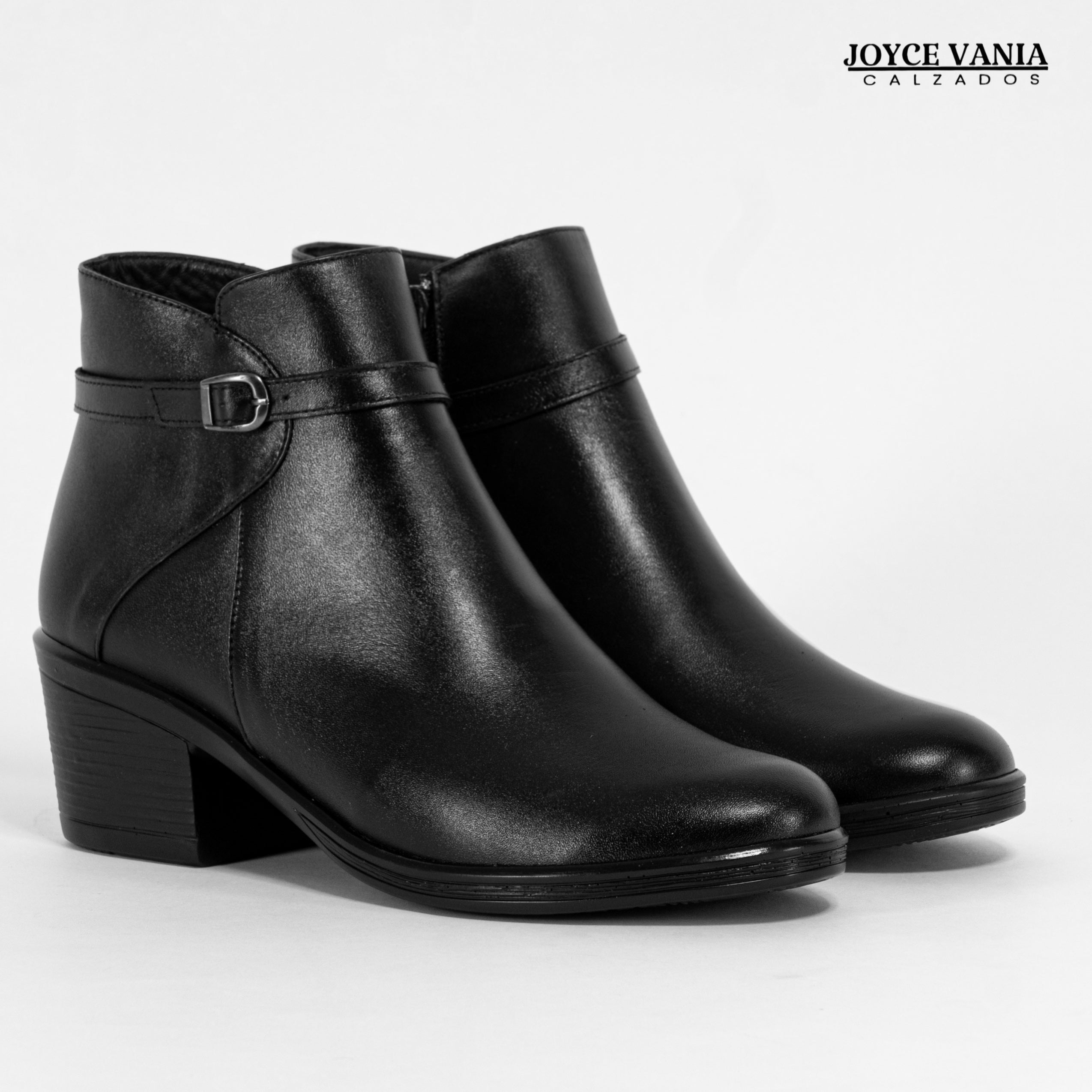 Botines Mujer de Cuero Madrid Negro