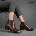 Botines Mujer de Cuero Madrid Marron