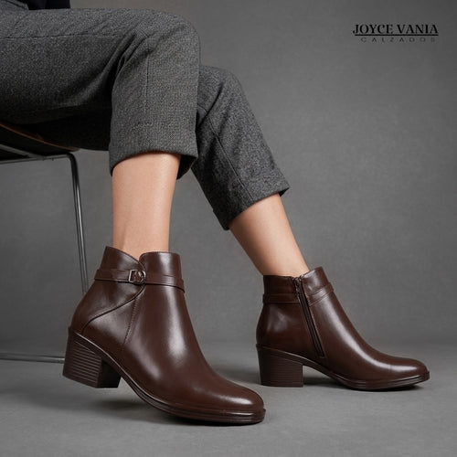 Botines Mujer de Cuero Madrid Marron