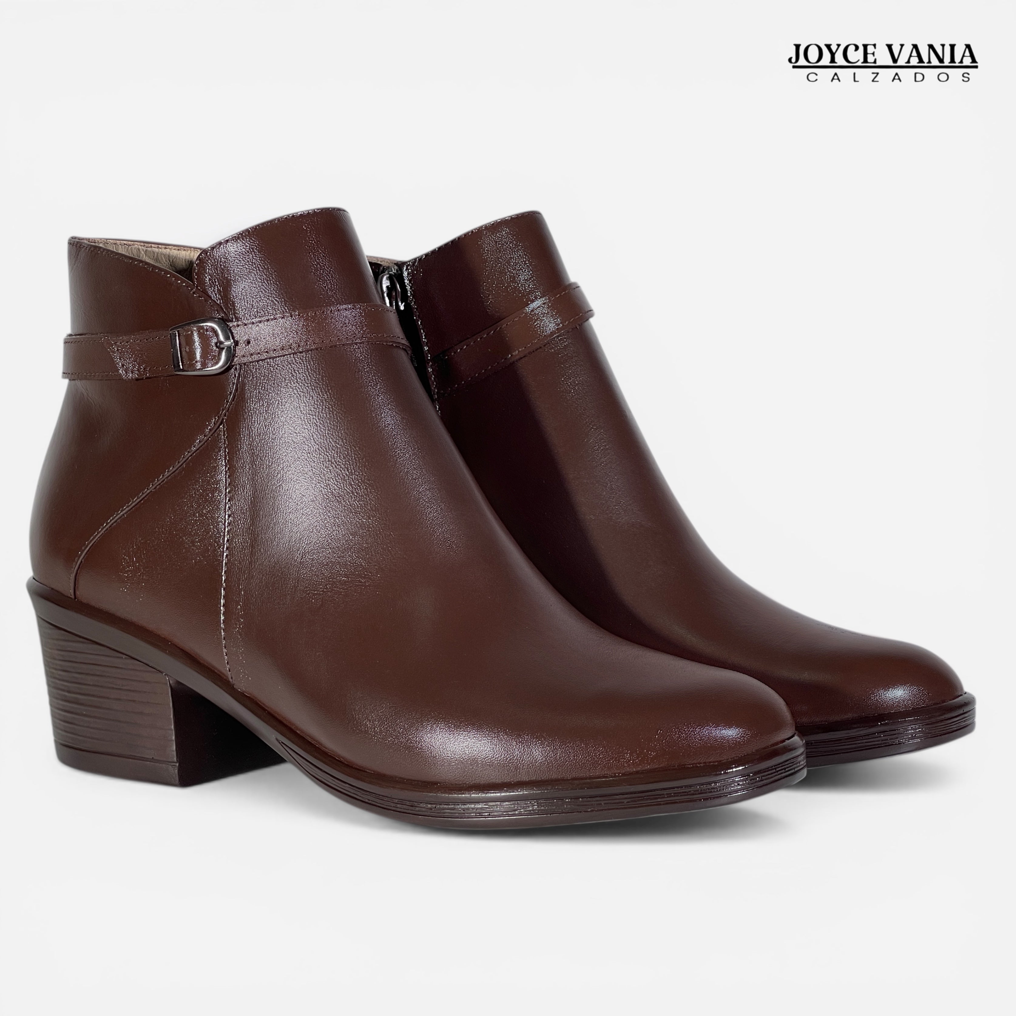 Botines Mujer de Cuero Madrid Marron