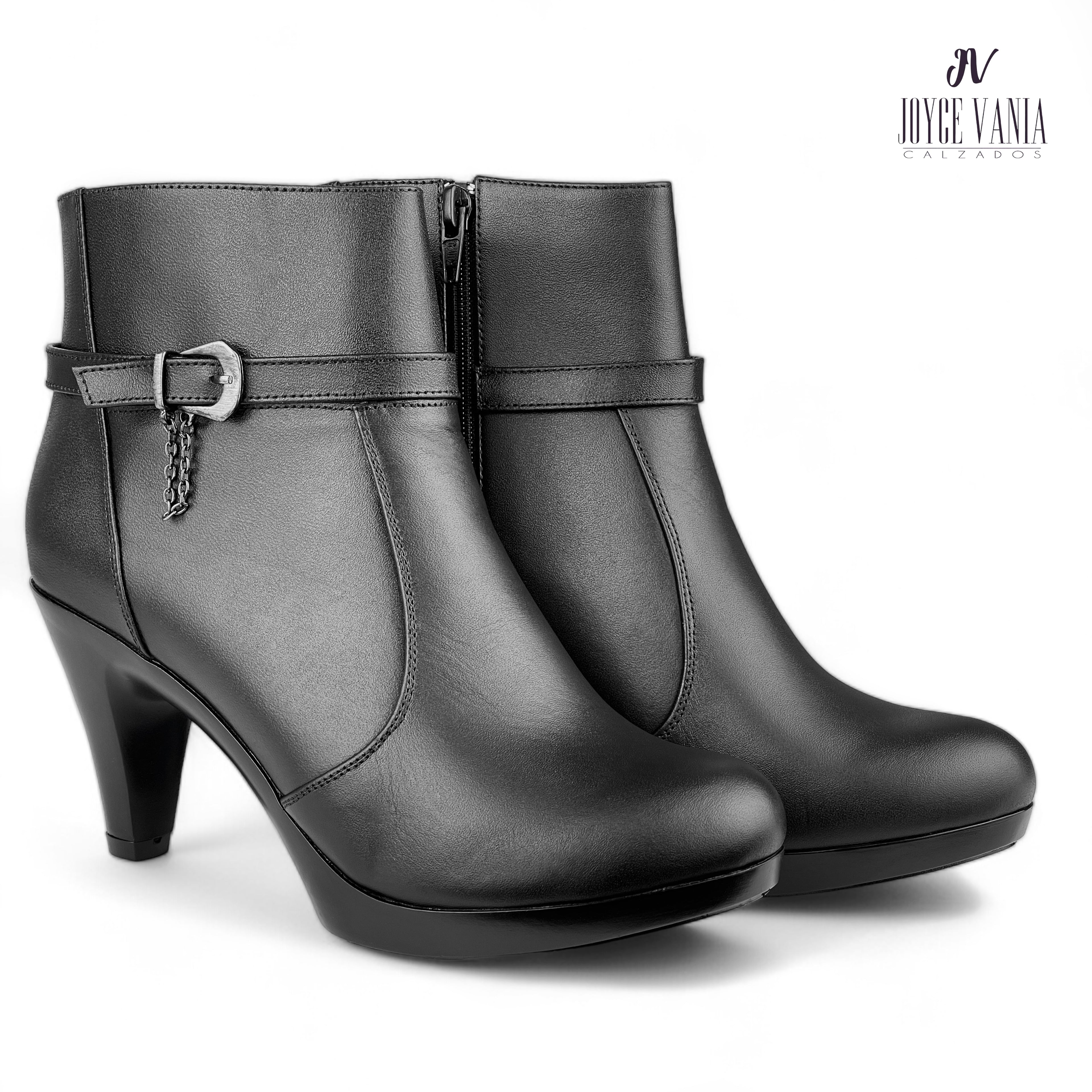 Botines Mujer de Cuero Magaly Negro