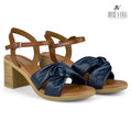 Sandalias de Cuero Mujer Marcela Azul