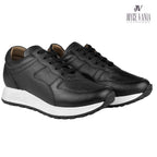 Zapatillas Urbanas Mujer de Cuero Mariela Negro