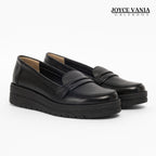 Mocasines de Cuero Mujer Marina Negro