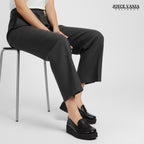 Mocasines de Cuero Mujer Marina Negro